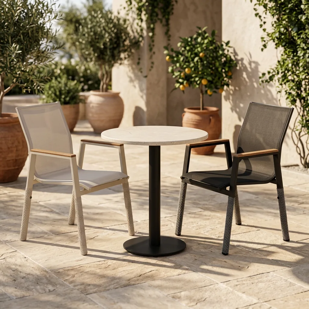 Mermer Masa — Mermer Tablalı Cafe Masası - Görsel 2